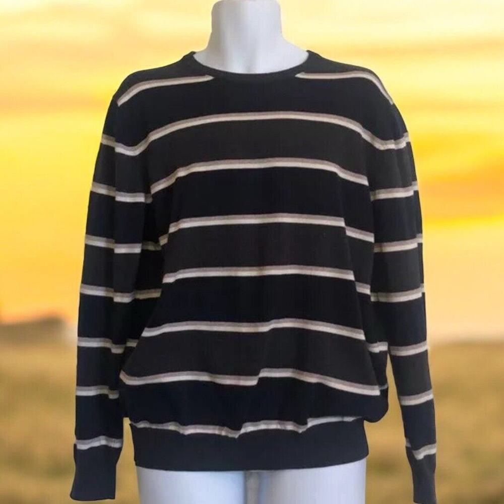Grayson And Dunn striped Crewneck sweater Women’s Size XL‎